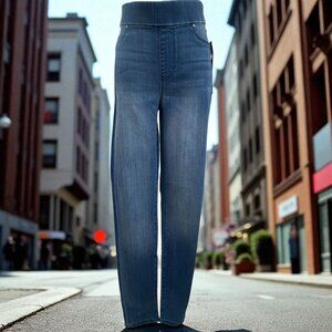 Liverpool Los Angeles Womens Skinny Jeans Size 29 8 High Rise Pull On Stretch De